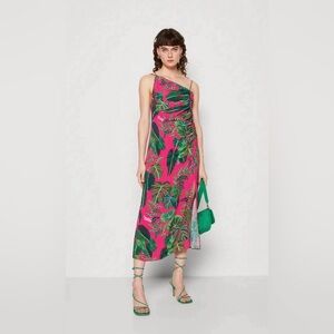 Farm Rio Pink and green tropical dress- Size XS